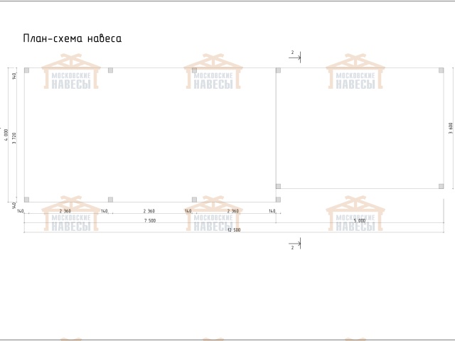 Навес для двух автомобилей с хозблоком БАЛАТОН — Фото 9