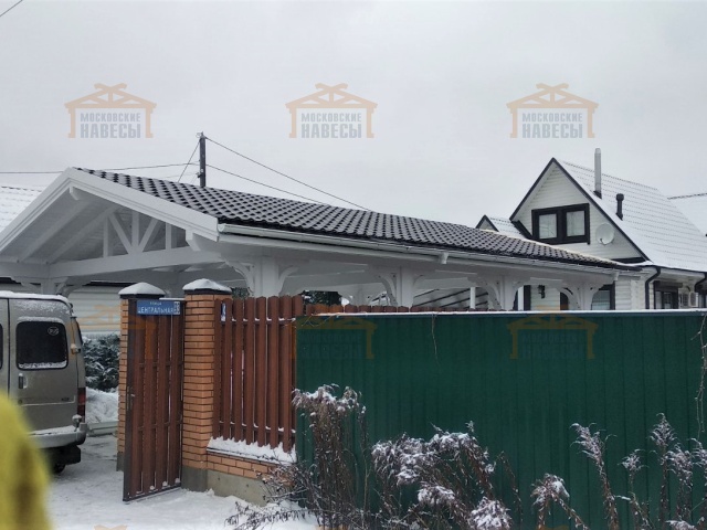 Навес для двух машин ЛИДЕР — Фото 8