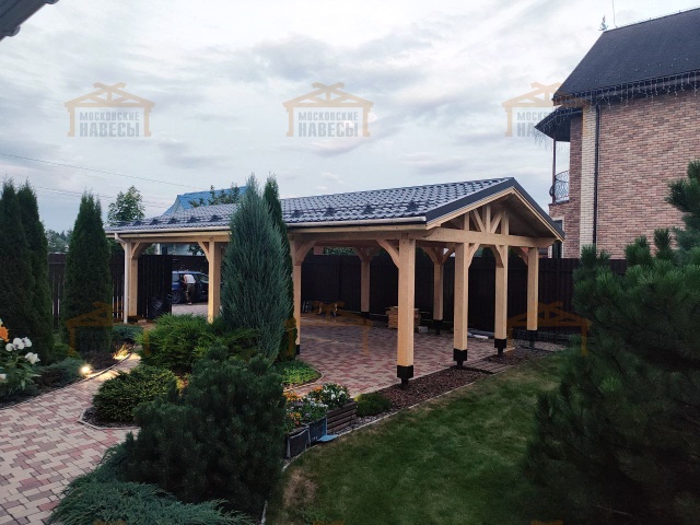 Навес для двух машин ЛИДЕР — Фото 6