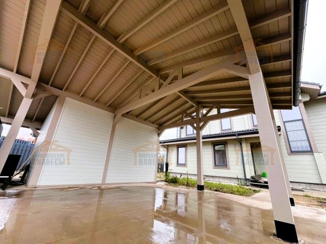 Навес для двух машин с хозблоком ИСТРА — Фото 2