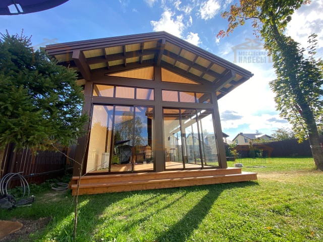 Застекленная беседка с хозблоком ЖАСМИН — Фото 6