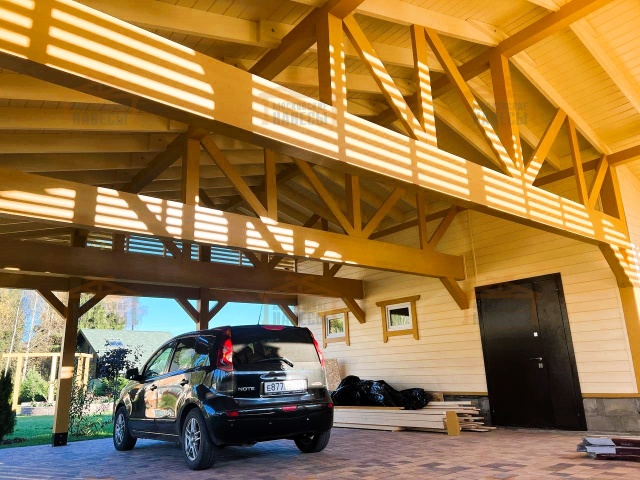 Навес для двух машин с хозблоком ВИКИНГ 2.0 — Фото 6