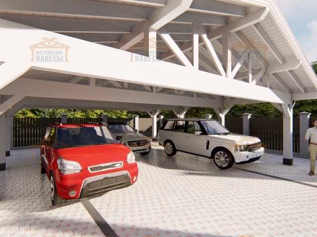 Навес для шести машин БОЛЬШОЙ — Фото 2