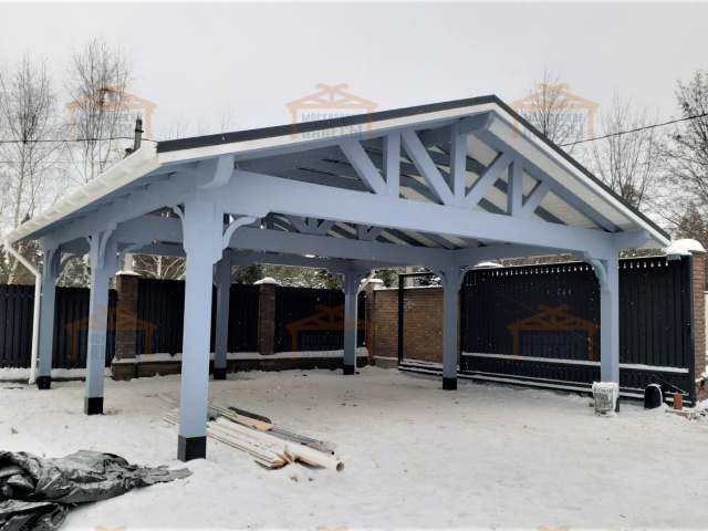 Навес для двух машин НАПОЛЕОН — Фото 12