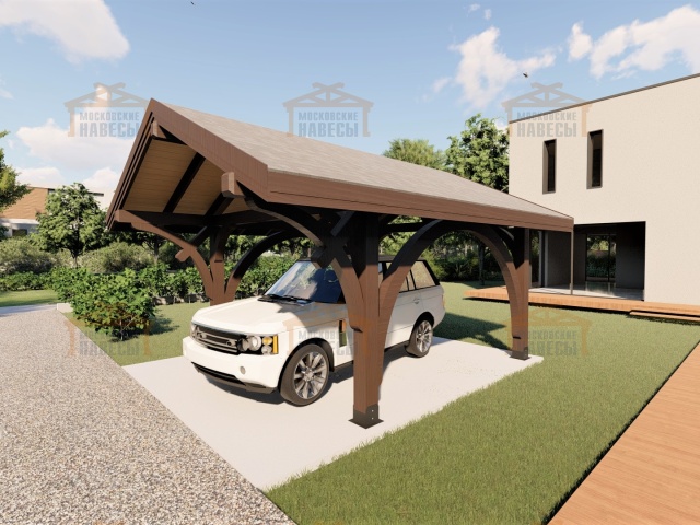 НАВЕС С ГНУТОКЛЕЕНЫМИ БАЛКАМИ КЕНТУККИ — Фото 2