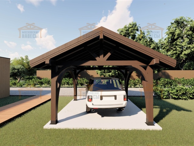 НАВЕС С ГНУТОКЛЕЕНЫМИ БАЛКАМИ КЕНТУККИ — Фото 4