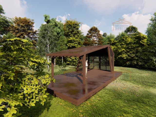 НАВЕС-БЕСЕДКА МОДЕРН — Фото 6