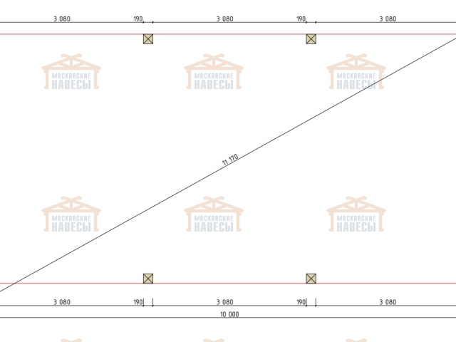 Односкатный навес для авто БЕРГАМО — Фото 5