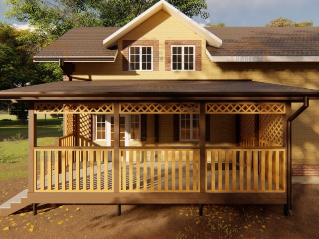 ВЕРАНДА ИЗ ДЕРЕВА ВЕКТОР — Фото 3