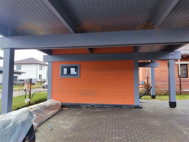 Навес для автомобилей с хозблоком ФАХВЕРК — Фото 5