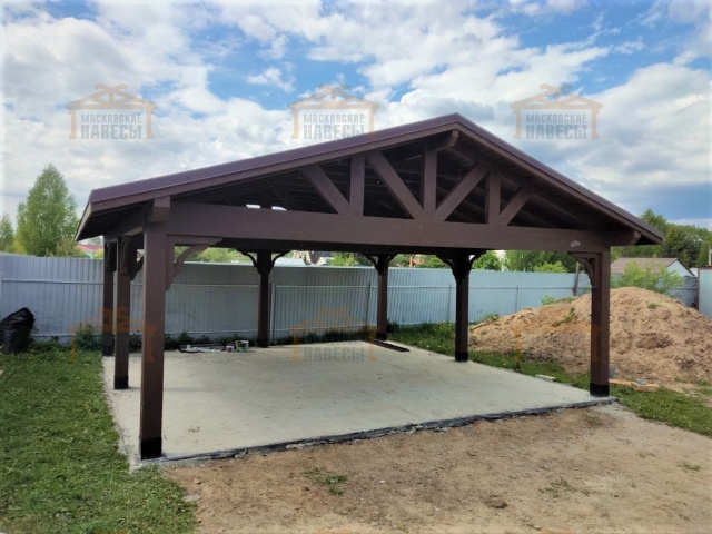 Навес для двух машин НАПОЛЕОН — Фото 9