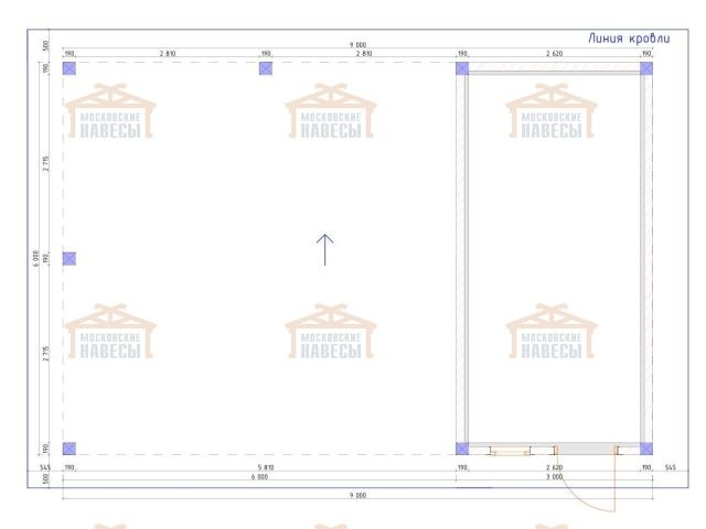 Навес для двух машин с хозблоком ФЛЭТ 2.0 — Фото 7