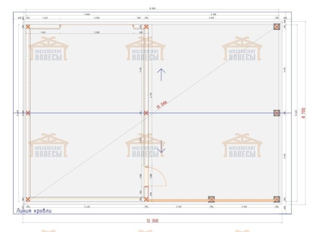 Навес для двух авто с хозблоком ПАРКВИЛЛЬ — Фото 6