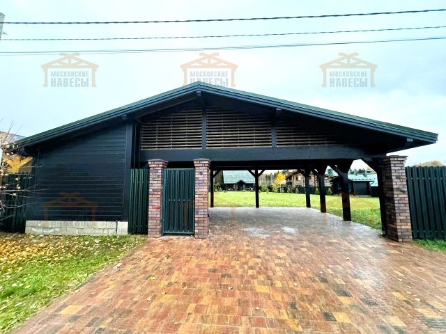 Навес для двух машин с хозблоком ВИКИНГ 2.0 — Фото 8