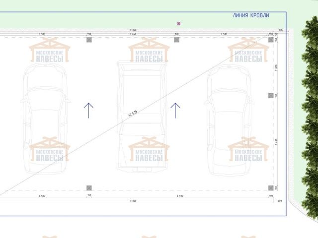 Навес для двух машин РОНДО 2.0 — Фото 7