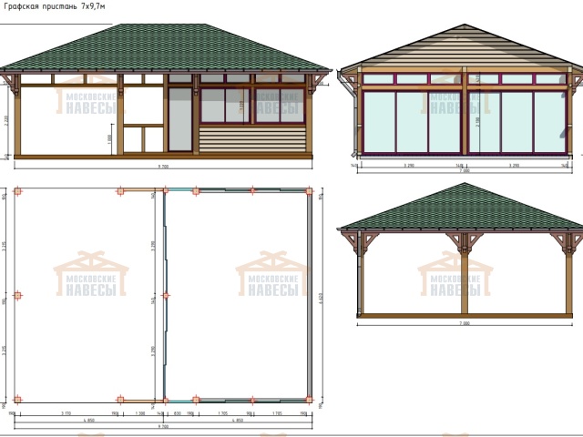 Застекленная беседка ГРАФСКАЯ ПРИСТАНЬ XL — Фото 10