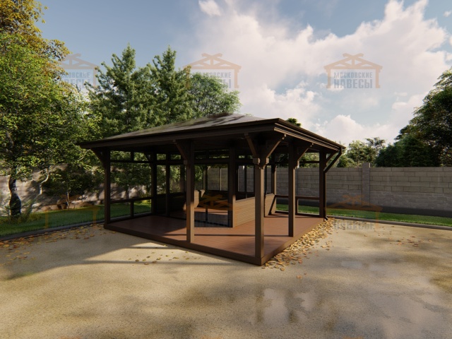 Застекленная беседка ГРАФСКАЯ ПРИСТАНЬ MINI — Фото 4